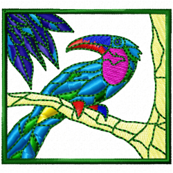 Parrots Embroidery Design 6 Parrots Embroidery Design 6